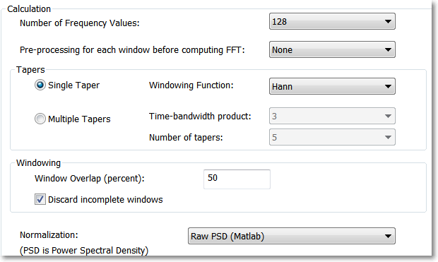 Spectral Parameters